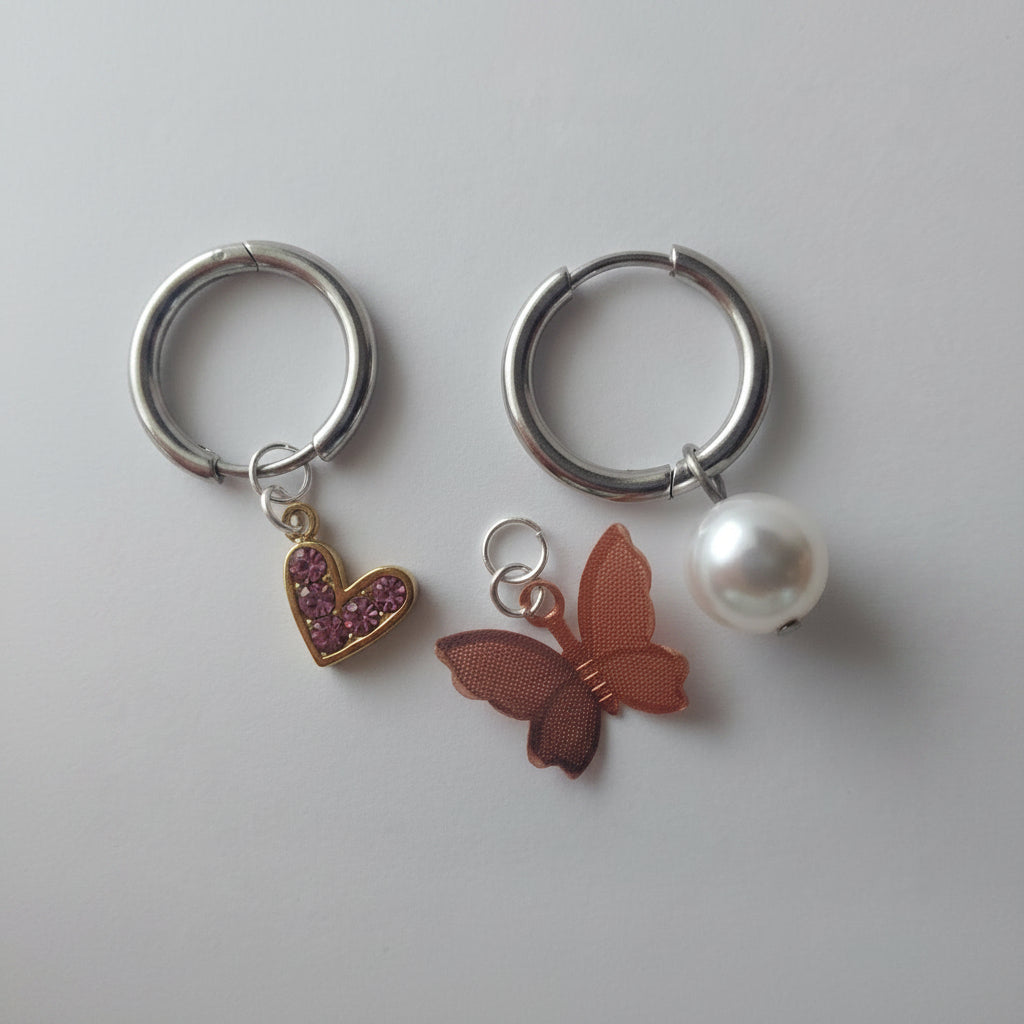 Huggie Earrings with Interchangeable Charms | JIA Jewellery