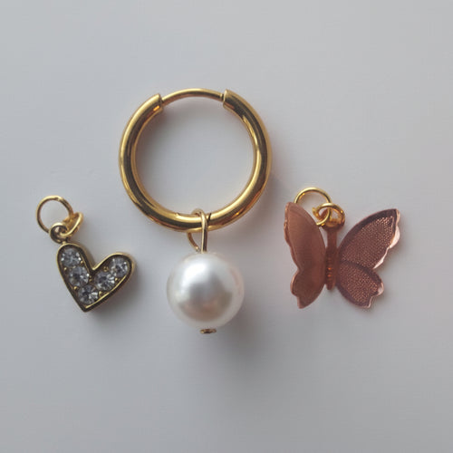 4-in-1 Interchangeable Charm Huggie Earring Set | JIA Jewellery