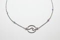 Sterling Silver Wave Necklace with Glass Beads | JIA Jewellery