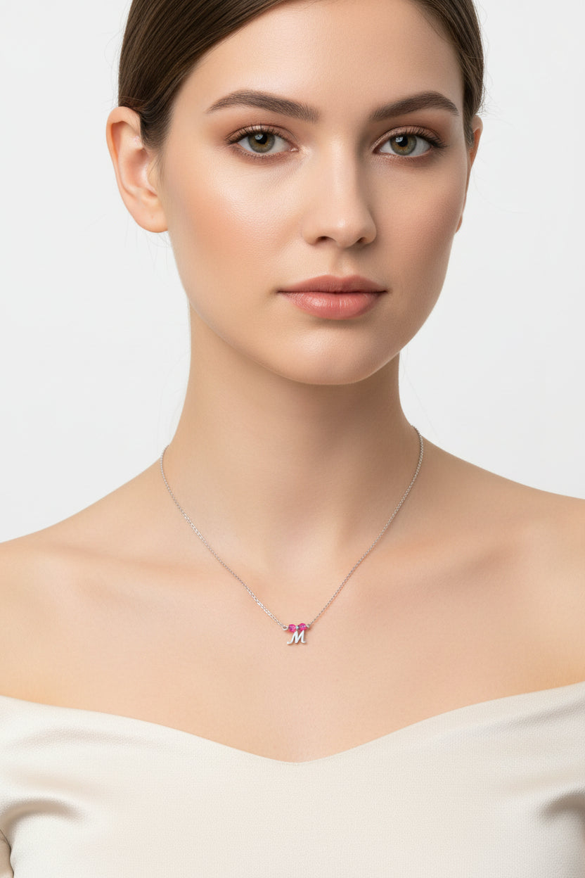 Personalised Initial Necklace Close Up | JIA Jewellery