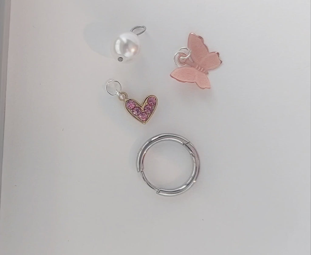 Charm Huggie Earrings Sterling Silver | JIA Jewellery